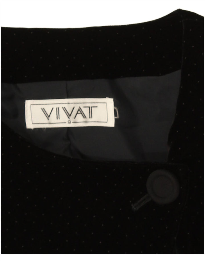 Vintage Γυναικείο μπουφάν Bolero UK 14 Medium Black Spotted