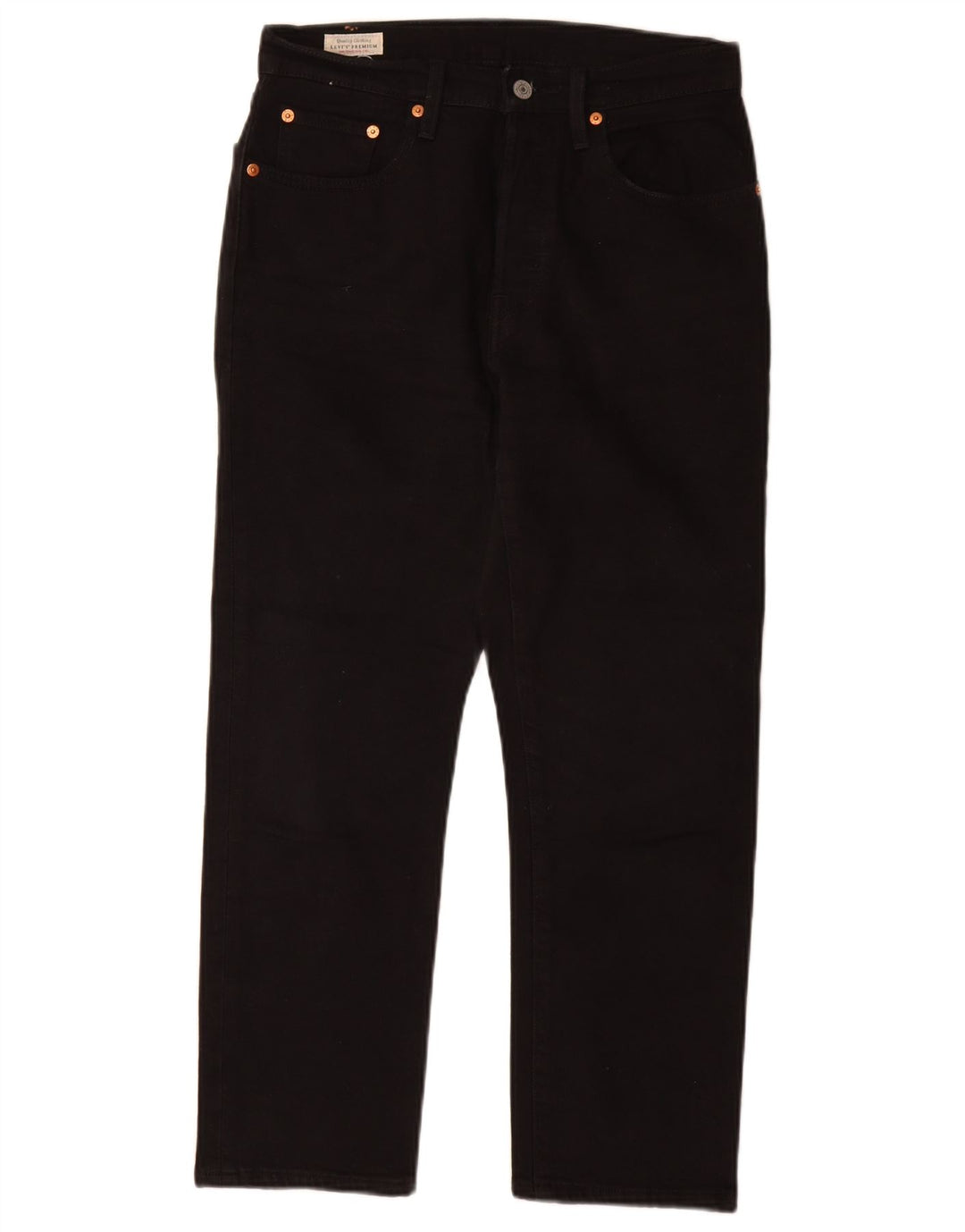 Levi's Womens 501 Straight Jeans W27 L26 Μαύρο βαμβακερό