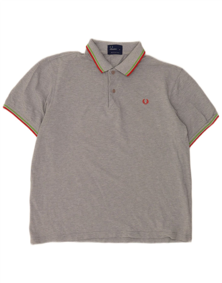 Fred Perry Ανδρικό Πόλο Μπλουζάκι XL Γκρι βαμβακερό