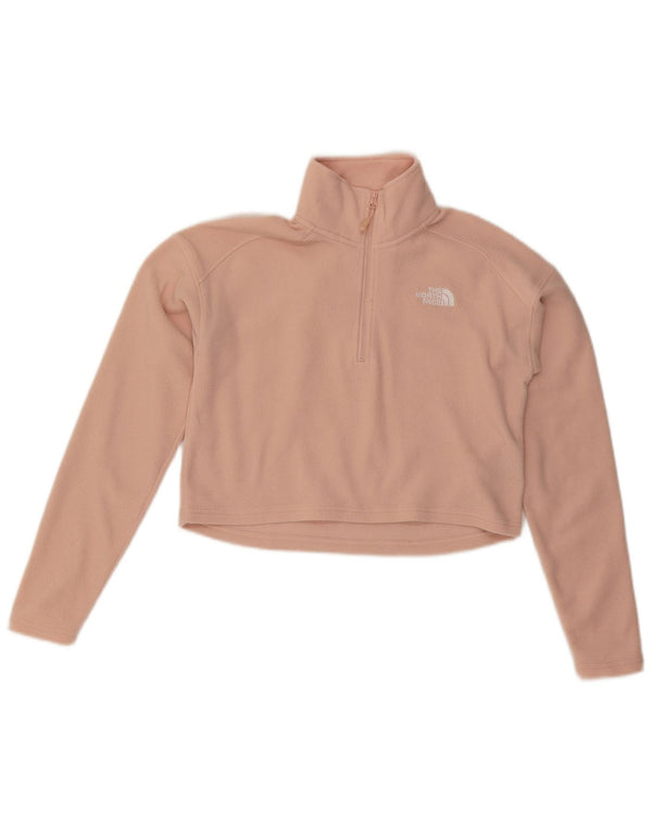 THE NORTH FACE Γυναικείο υπερμεγέθη φερμουάρ Fleece Jumper UK 6 XS Pink