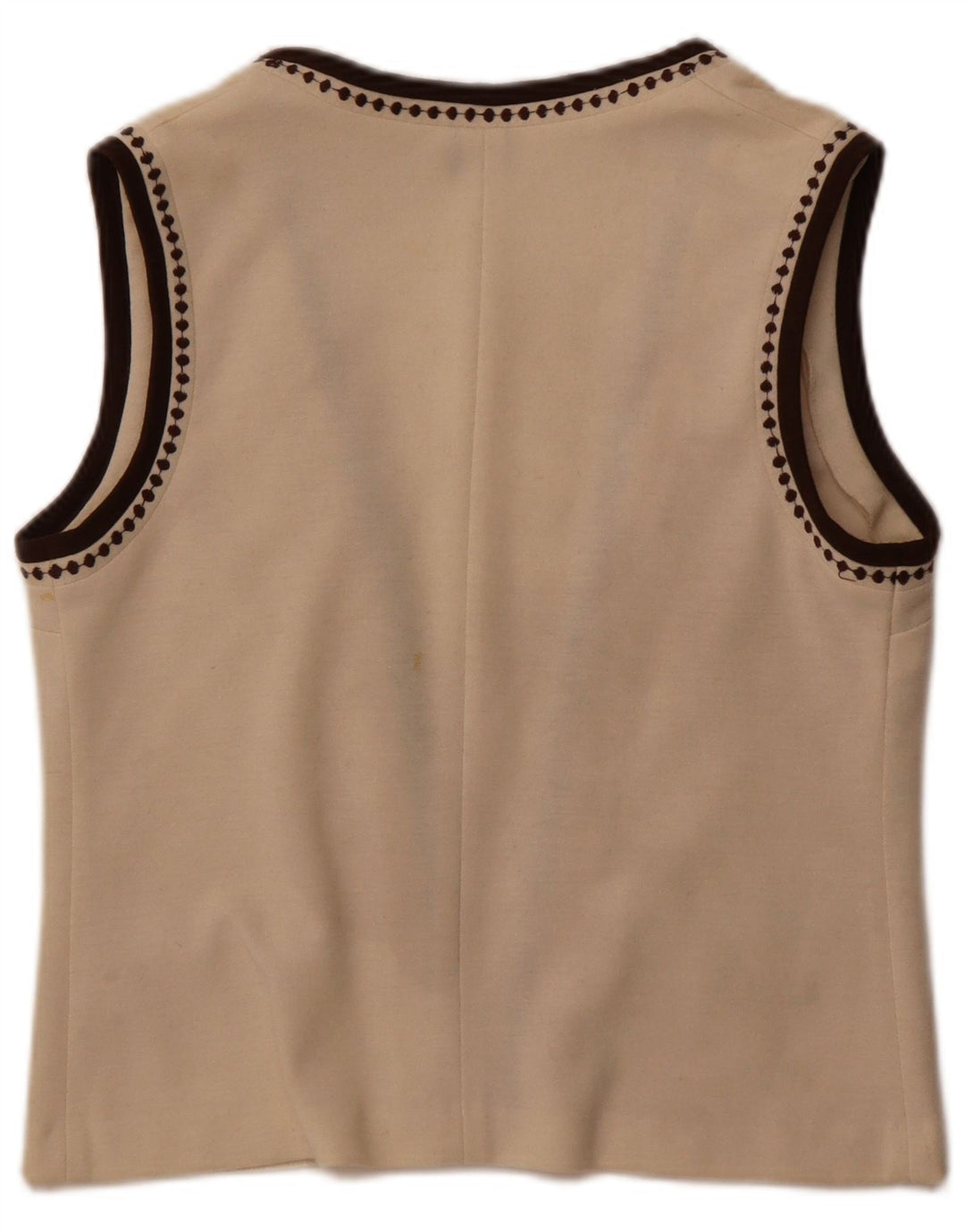 Carre Γυναικείο Αμάνικο Ανοιχτό Ζακέτα πουλόβερ EU 42 Large Off White