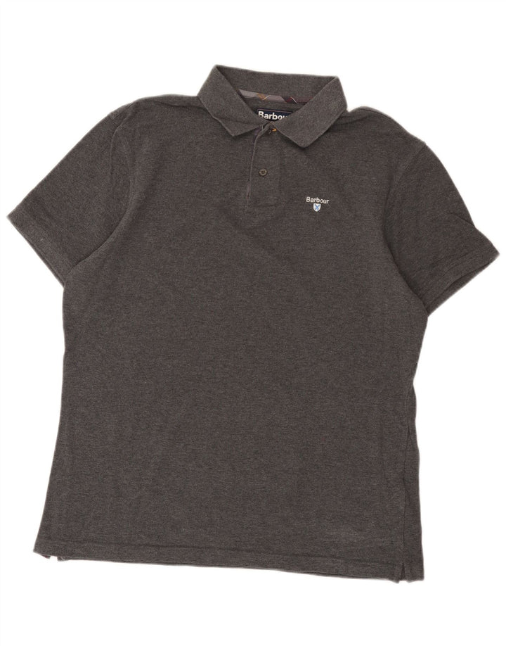 Ανδρικό μπλουζάκι πόλο Barbour XL Γκρι βαμβακερό