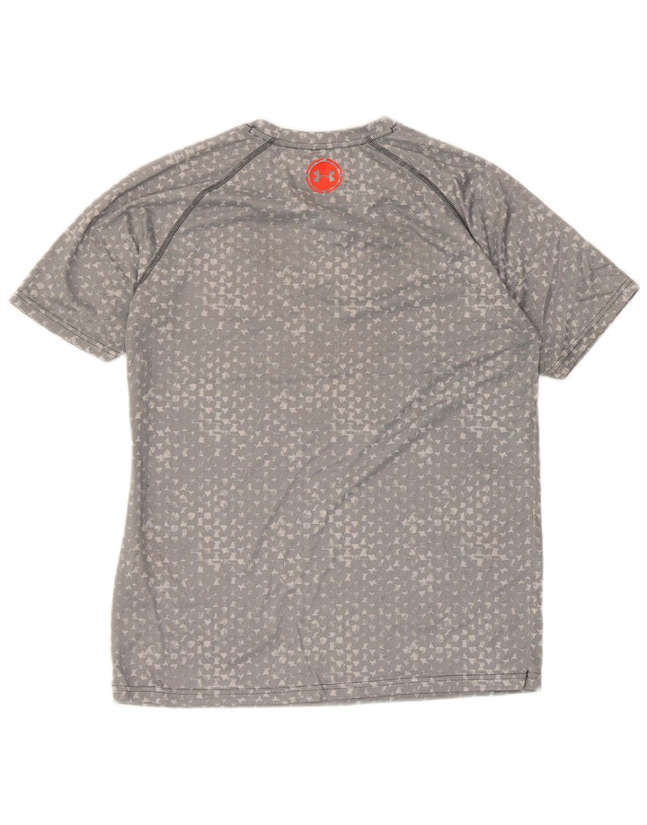 Ανδρικό μπλουζάκι UNDER Armour Heat Gear Top Medium Grey Geometric