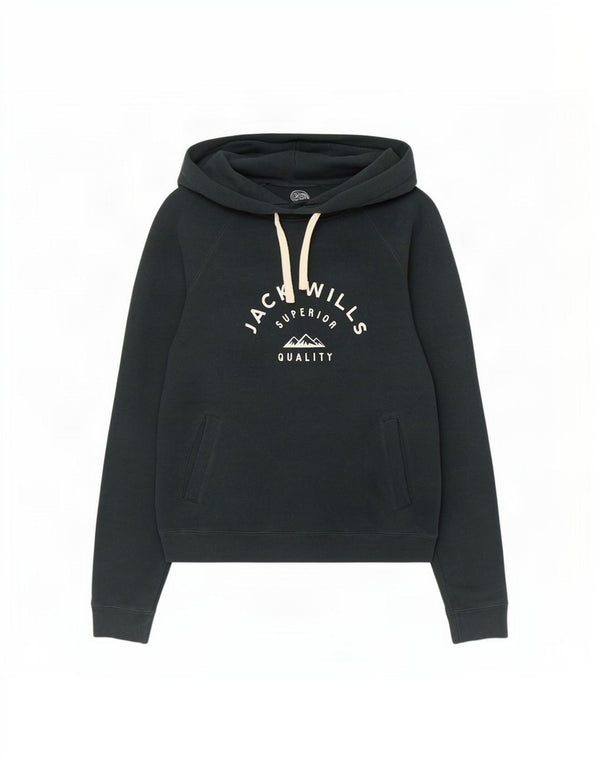Jack Wills Γυναικείο Γραφικό Φούτερ UK 8 Small Green Cotton