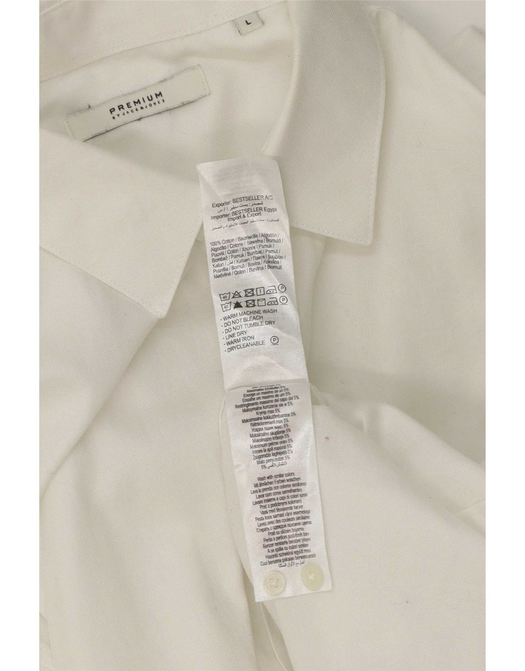 Jack & Jones Mens Shirt Large White Cotton