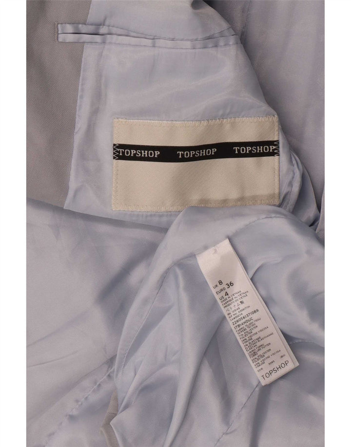 Topshop Γυναικείο σακάκι 1 κουμπιού UK 8 Small Grey Polyester