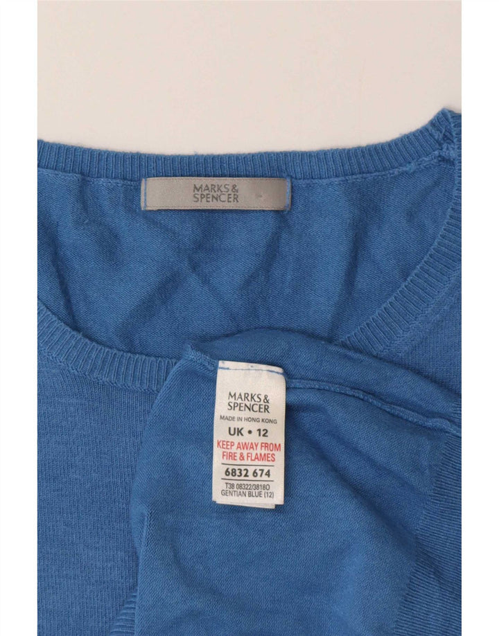 Marks & Spencer Γυναικείο πουλόβερ με λαιμόκαυστο UK 12 Medium Blue