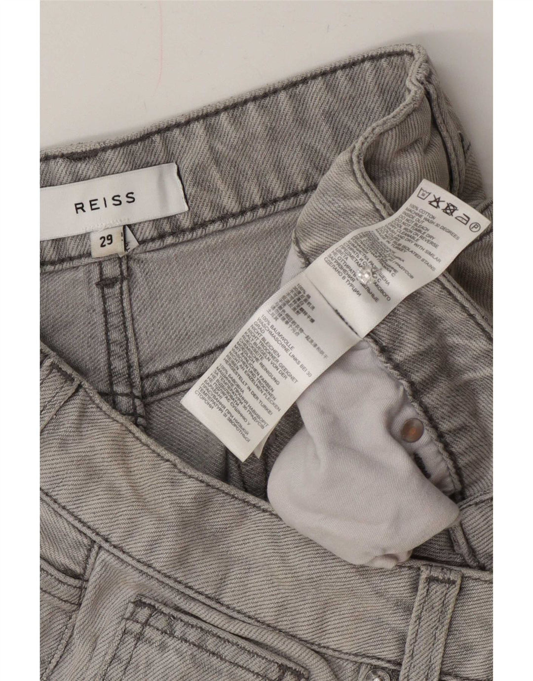 Reiss Γυναικείο Τζιν Capri W29 L21 Γκρι βαμβακερό