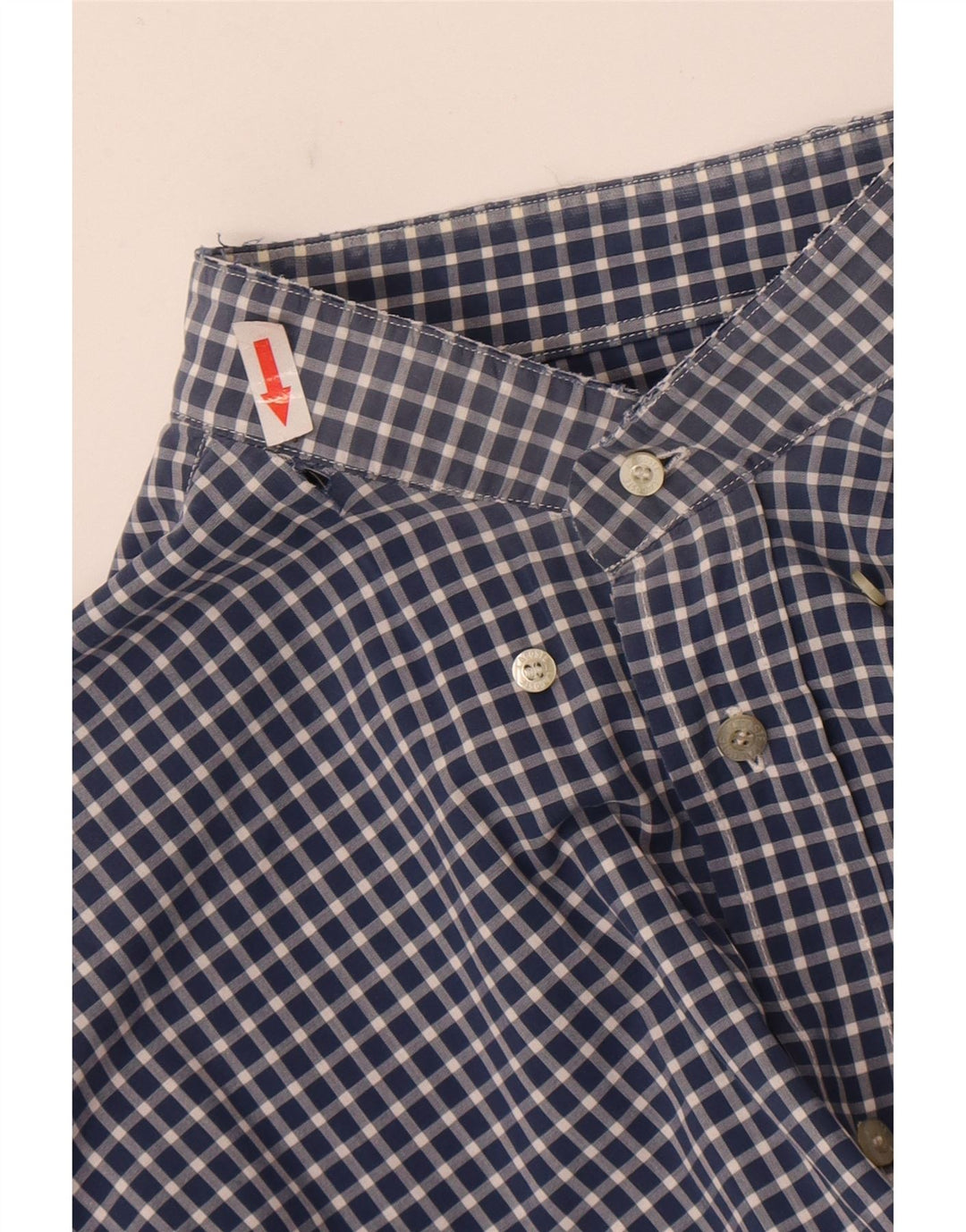 Ανδρικό πουκάμισο Lacoste 41 Large Navy Blue Gingham