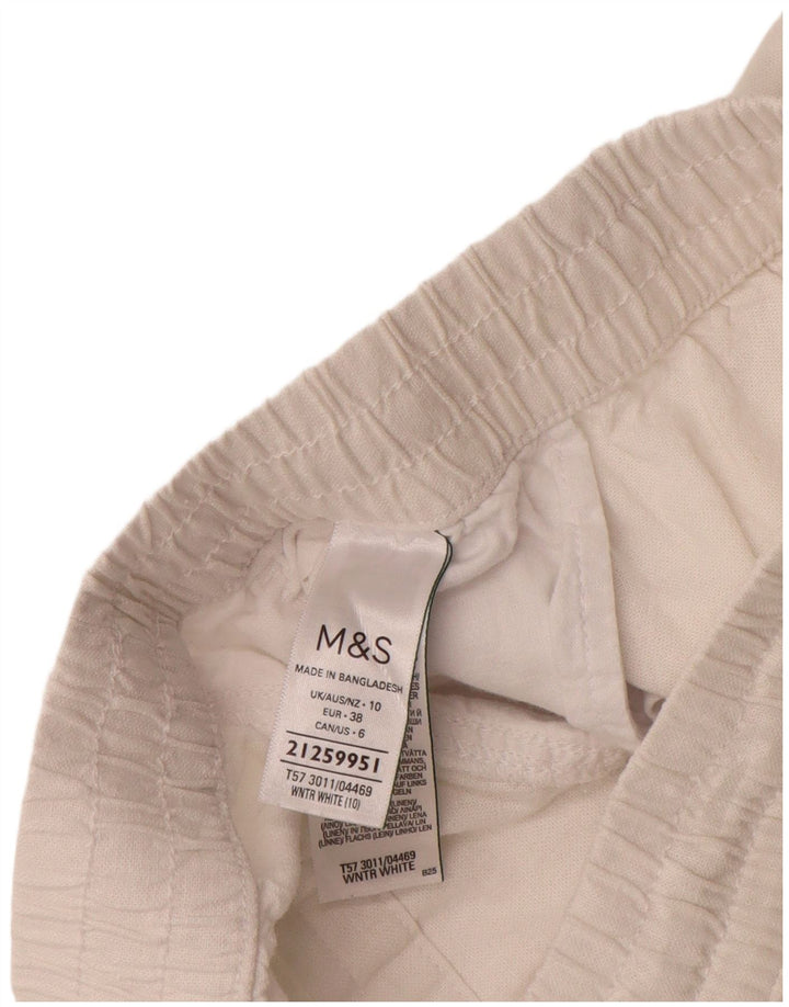 Marks & Spencer Γυναικείο σορτς Chino UK 10 Small W28 Λευκό Λευκό