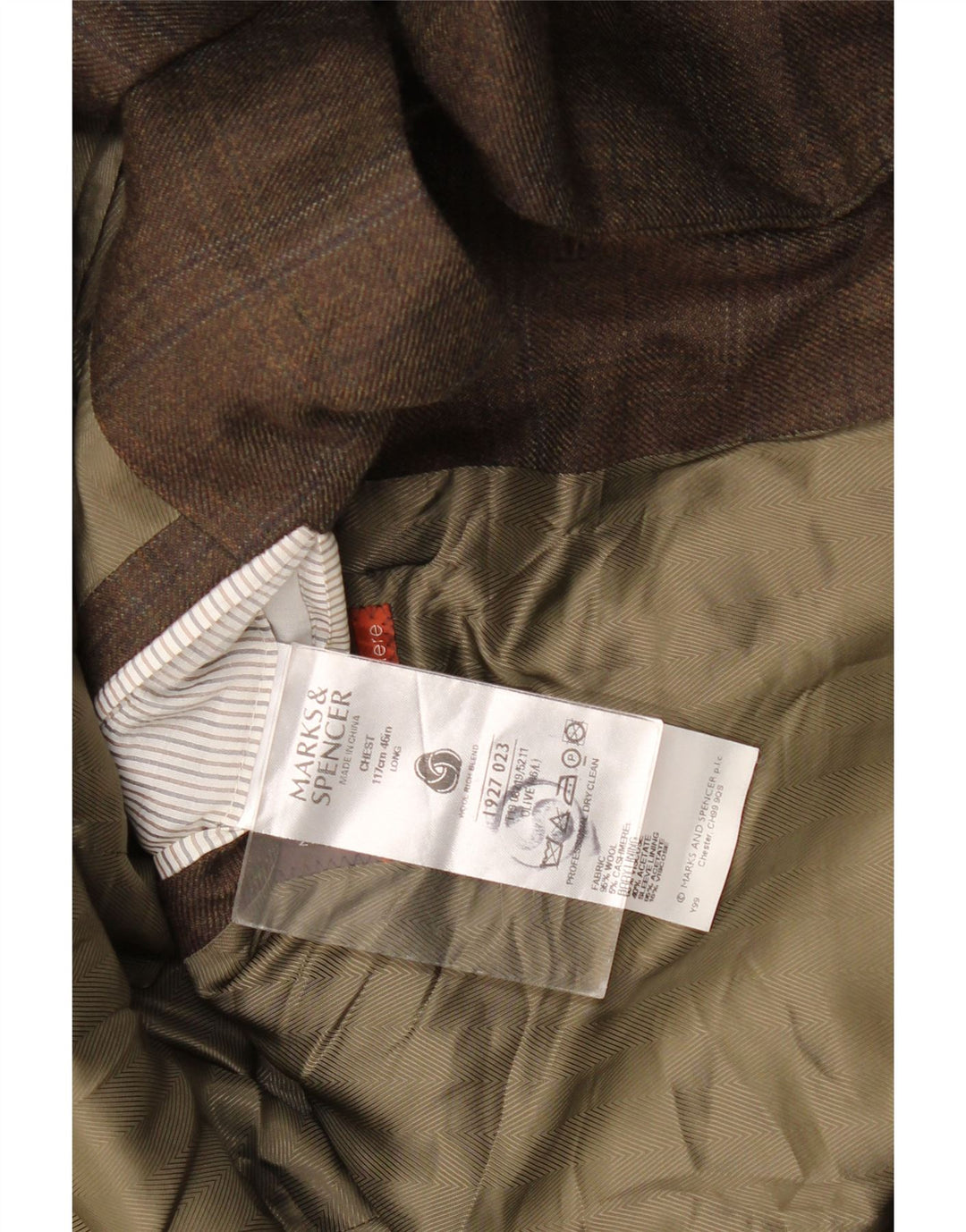 Marks & Spencer Ανδρικό σακάκι σακάκι με 2 κουμπιά UK 46 XL Χακί μαλλί