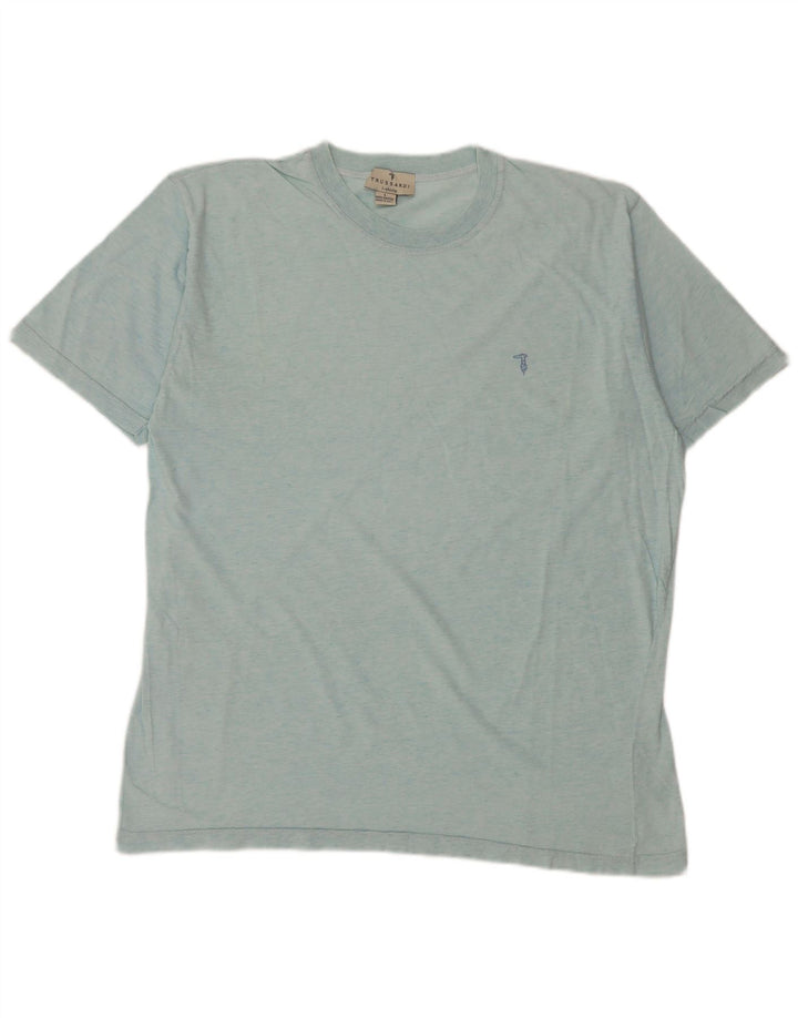 Ανδρικό T-Shirt Trussardi Top μεγάλο μπλε βαμβακερό