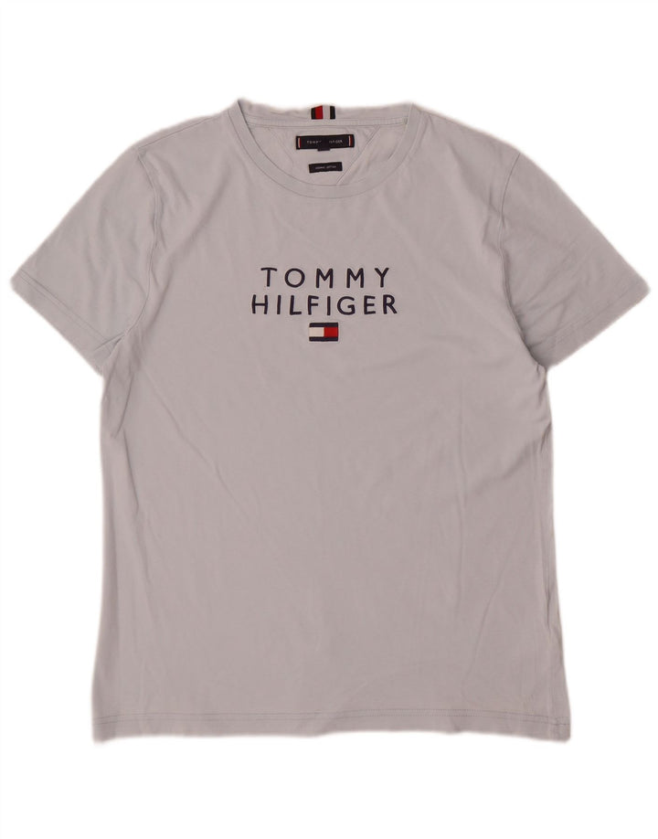 Ανδρικό γραφικό T-Shirt Tommy Hilfiger Top Μεσαίο γκρι βαμβακερό