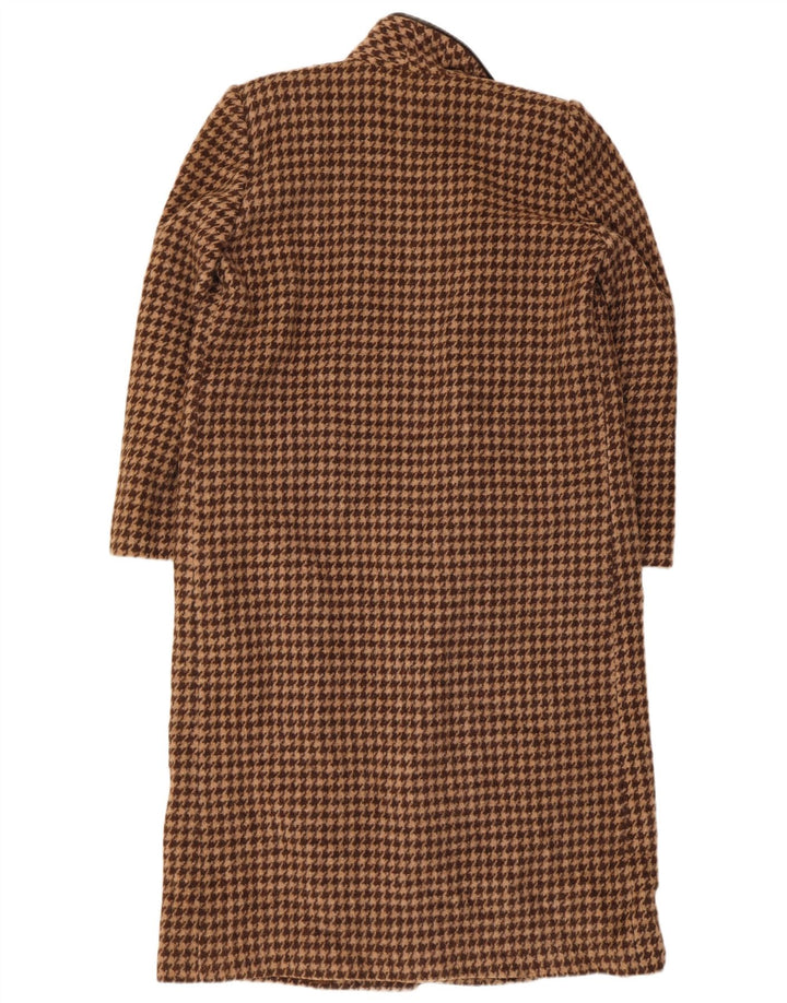 Vintage Γυναικείο Ανοιχτό Πανωφόρι UK 12 Μεσαίο Καφέ Houndstooth