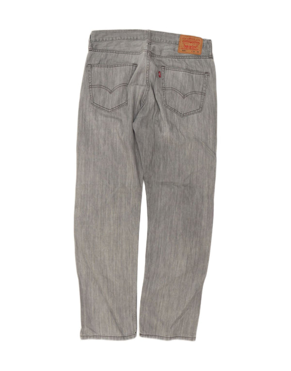 Levi's Mens 505 Straight Jeans W33 L30 Γκρι βαμβακερό