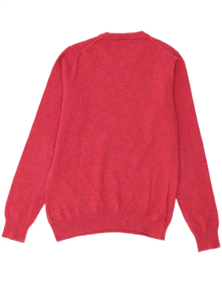 Ανδρικό πουλόβερ Lacoste Crew Neck Jumper Μέγεθος 3 Μικρό ροζ παρθένο μαλλί