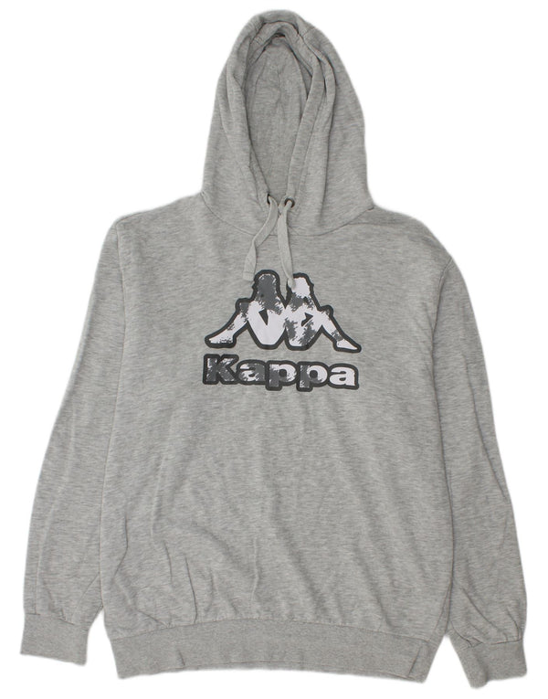 Ανδρικό γραφικό κουκούλα Kappa Μεγάλο γκρι βαμβάκι