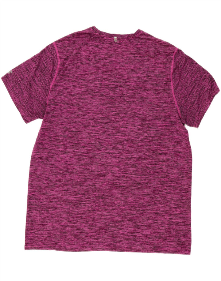 RUSSELL ATHLETIC Mens T-Shirt Top XL Purple Flecked Polyester Vintage Russell Athletic and Second-Hand Russell Athletic from Messina Hembry 