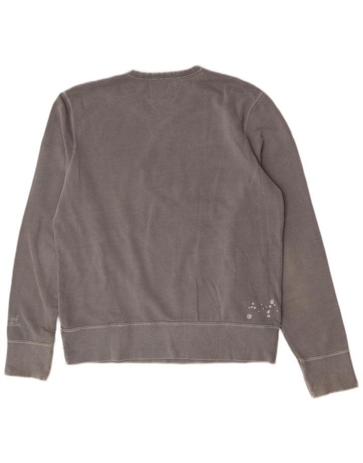 Ανδρικό γραφικό φούτερ Zara Jumper μεγάλο γκρι βαμβακερό