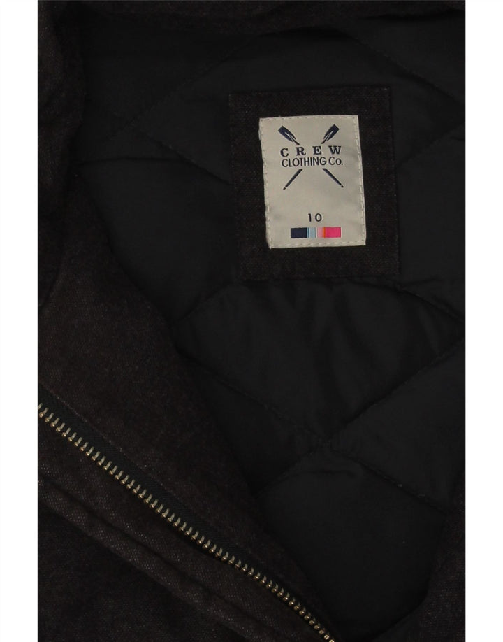 Crew Clothing Γυναικείο Καπιτονέ μπουφάν UK 10 Small μαύρο βαμβακερό