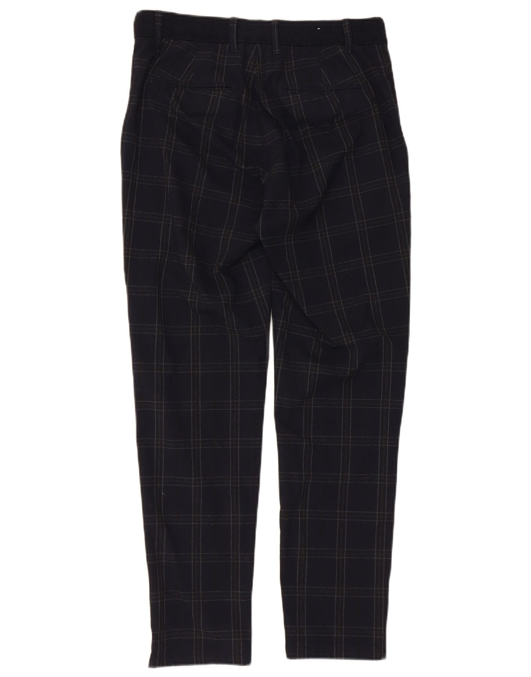 Ανδρικό λεπτό παντελόνι Chino ZARA Small W30 L29 Navy Blue Check Polyester
