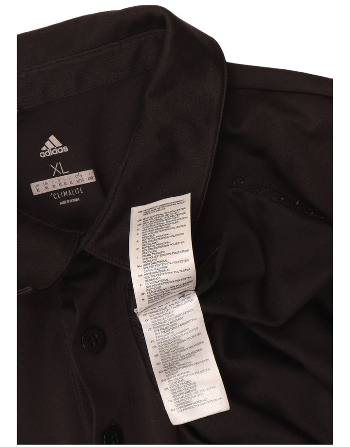 Ανδρικό πουκάμισο Adidas Climalite Polo XL Μαύρο πολυεστέρα