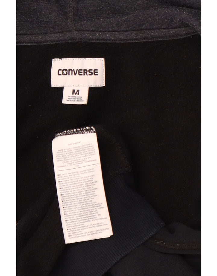 Γυναικείο πουλόβερ CONVERSE Chuck Taylor Zip Hoodie UK 14 μεσαίο μαύρο βαμβακερό