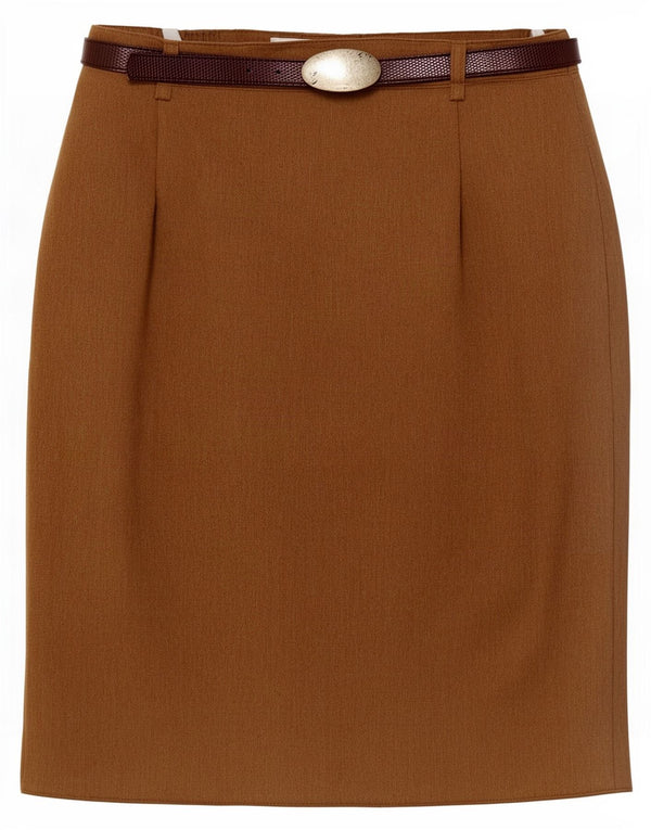 Steilmann Γυναικεία Pencil Φούστα UK 14 Medium W30 Brown New Wool