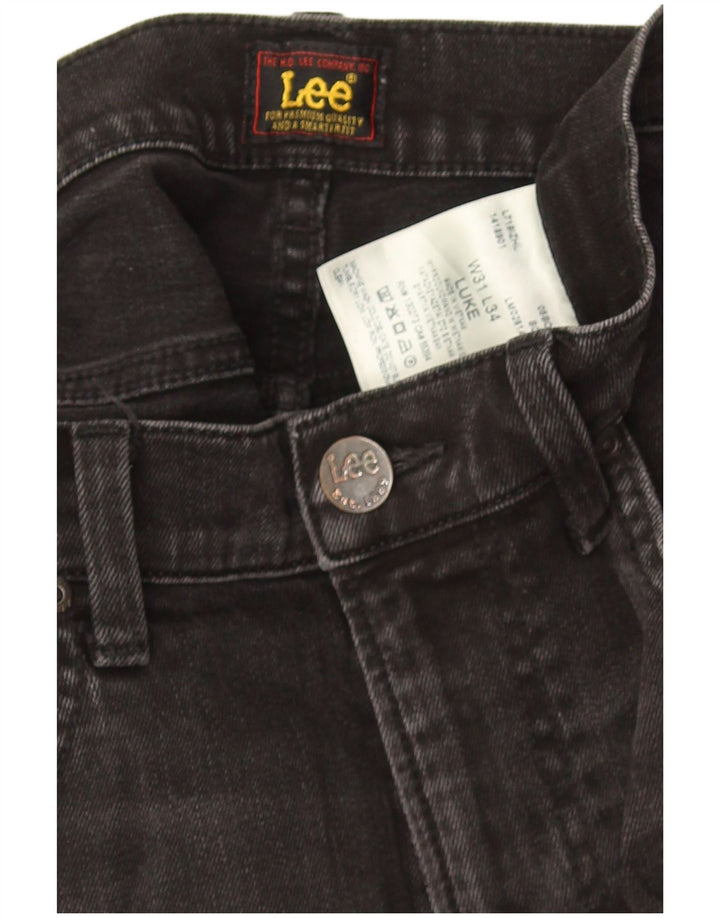 Lee Mens Luke Slim Jeans W31 L31 Μαύρο βαμβακερό