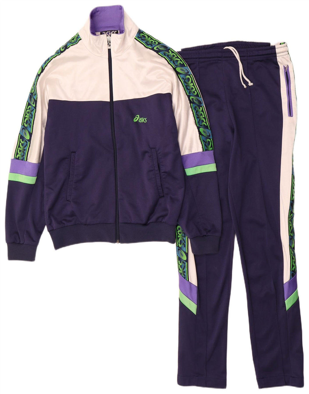 Asics γυναικεία φόρμα IT 46 Large Navy Blue Colourblock Polyamide