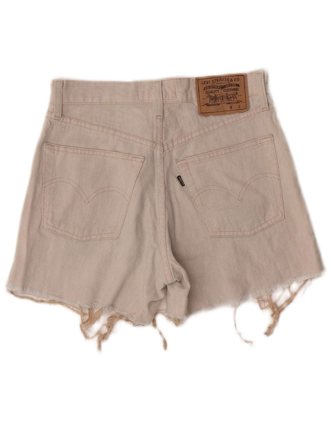Γυναικείο τζιν σορτς Levi's W29 Medium Off White