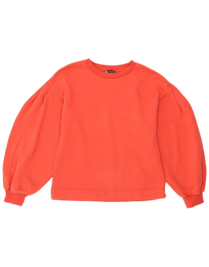 Zara Γυναικεία φούτερ Relaxed Fit Jumper UK 8 Small Orange