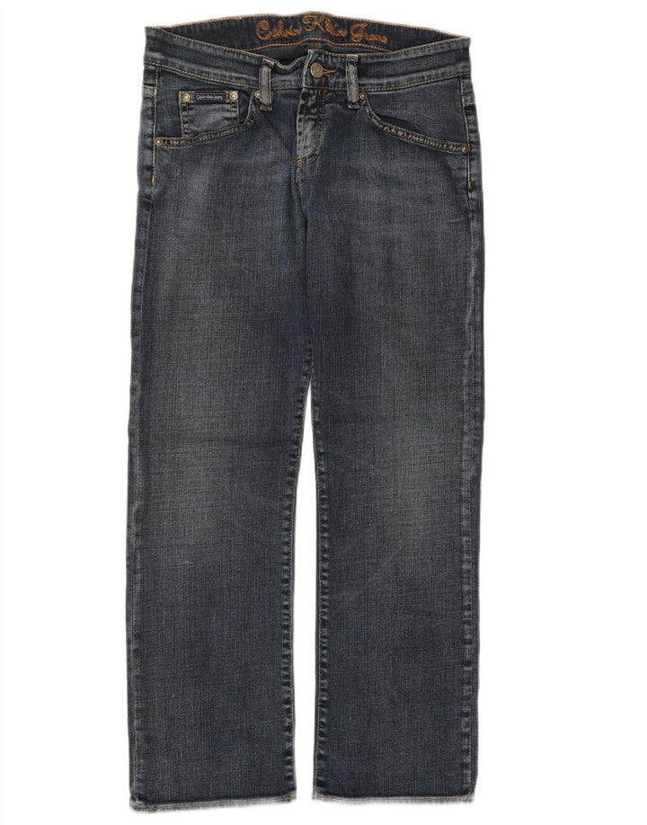 Γυναικείο τζιν ίσιο CALVIN KLEIN W30 L27 Μπλε βαμβακερό