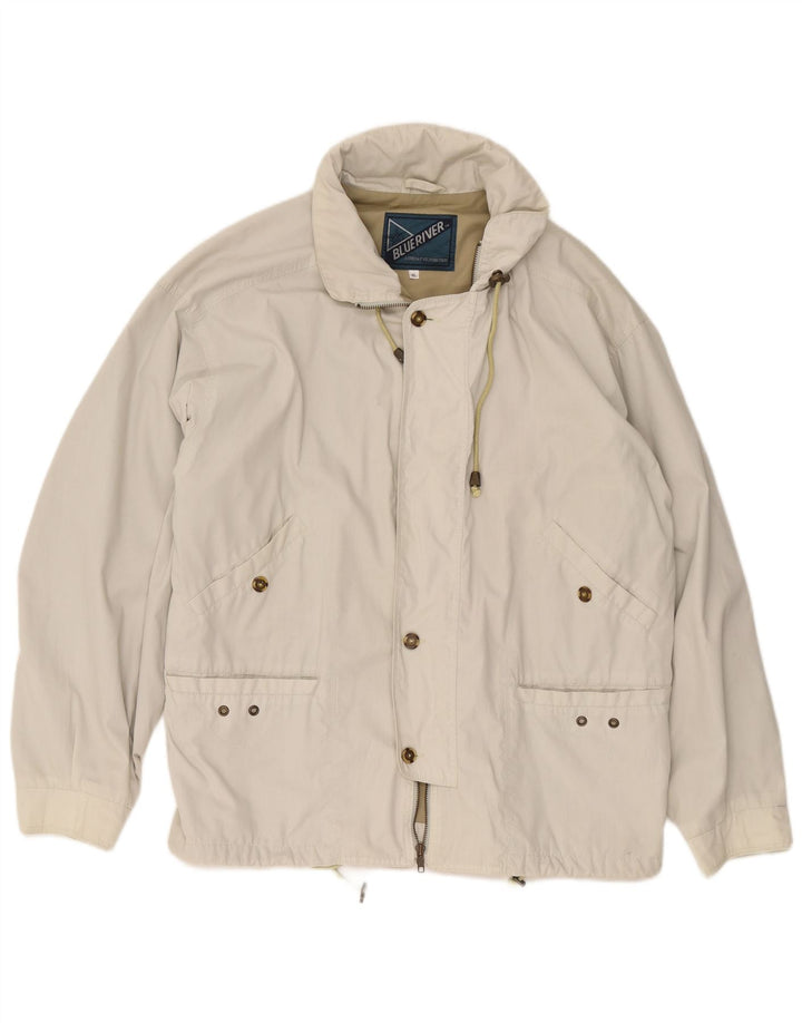 Vintage Ανδρικό Utility Μπουφάν UK 42 XL Μπεζ βαμβακερό
