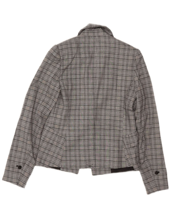 CALVIN KLEIN Γυναικείο σακάκι με 1 κουμπί US 2 XS Grey Check Polyester