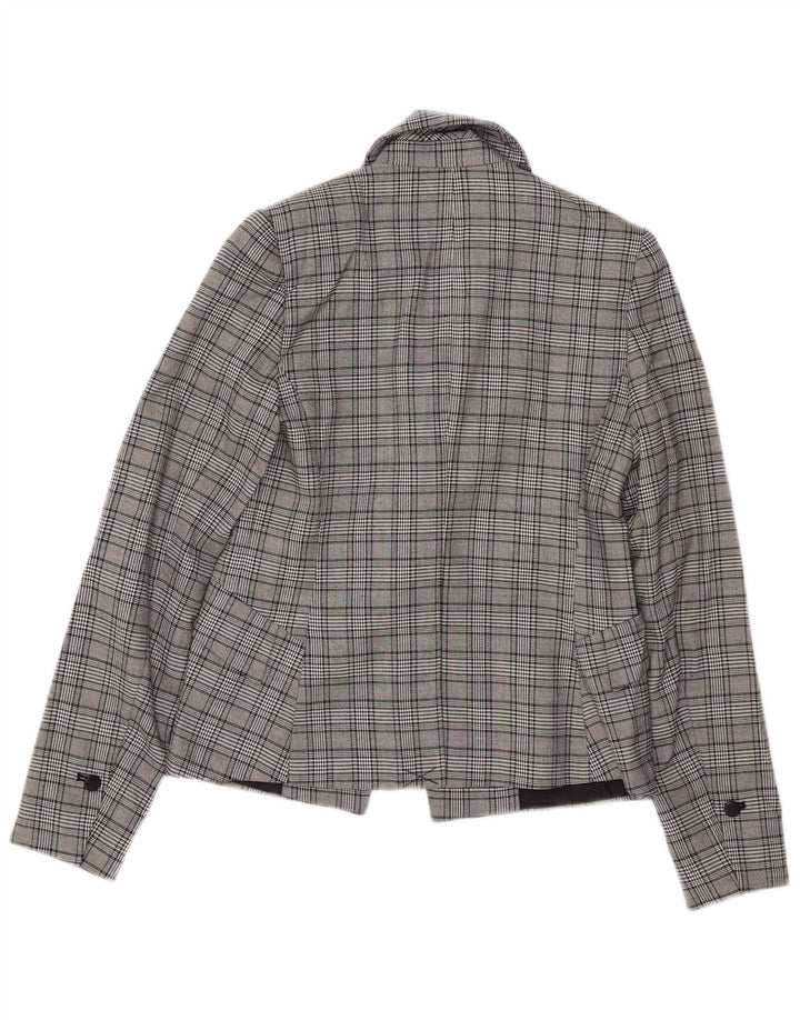 CALVIN KLEIN Γυναικείο σακάκι με 1 κουμπί US 2 XS Grey Check Polyester