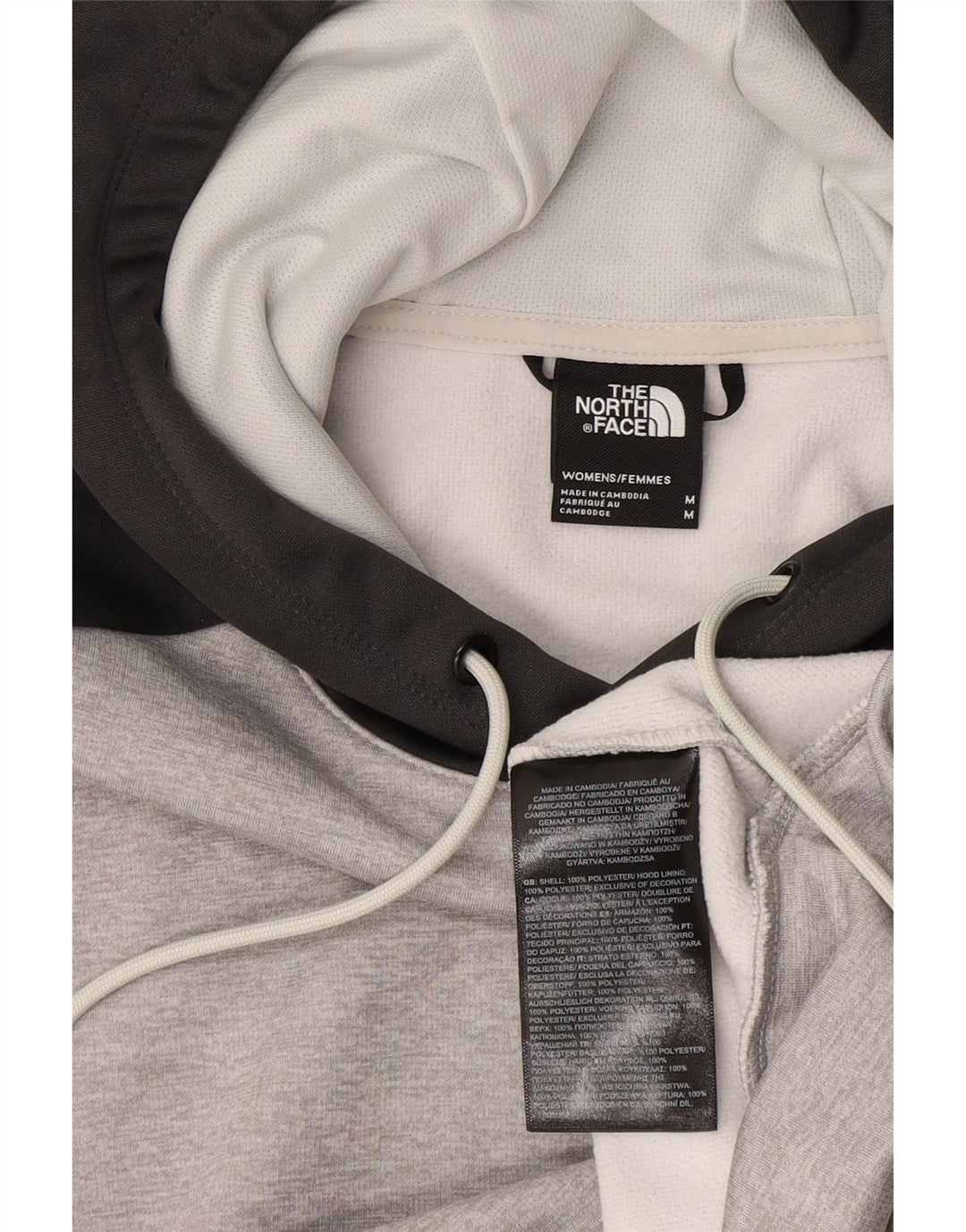 The NORTH FACE Γυναικείο μπλουζάκι με κουκούλα Crop UK 12 Medium Grey Colourblock