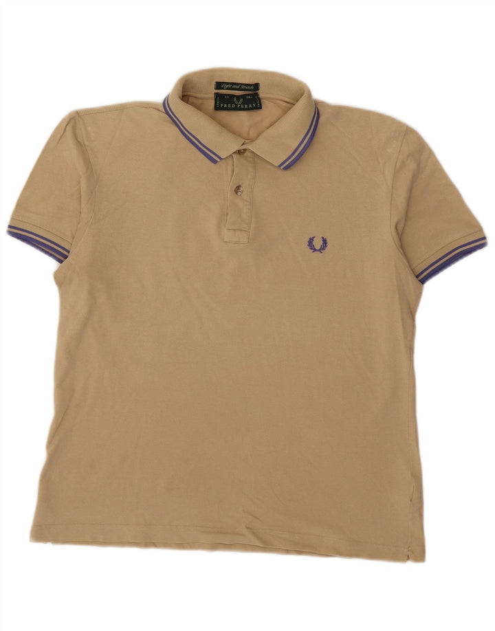 Fred Perry Ανδρικό πουκάμισο πόλο ανοιχτό και ελαστικό, μεσαίο βαμβακερό μπεζ