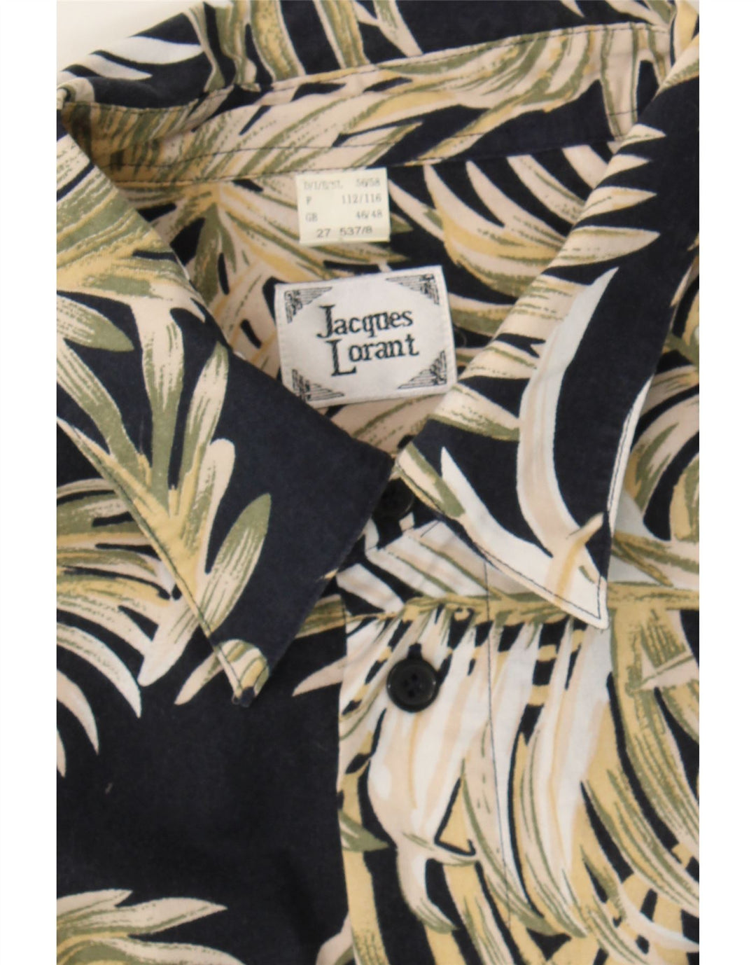 VINTAGE Mens Abstract Pattern Shirt Size 46/48 XL  Black Cotton Vintage Vintage and Second-Hand Vintage from Messina Hembry 