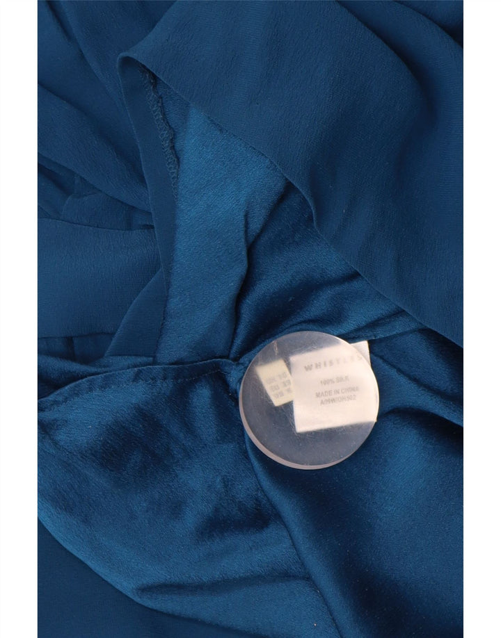 WHISTLES Γυναικείο Αμάνικο Φούσκα UK 10 Small Blue Silk