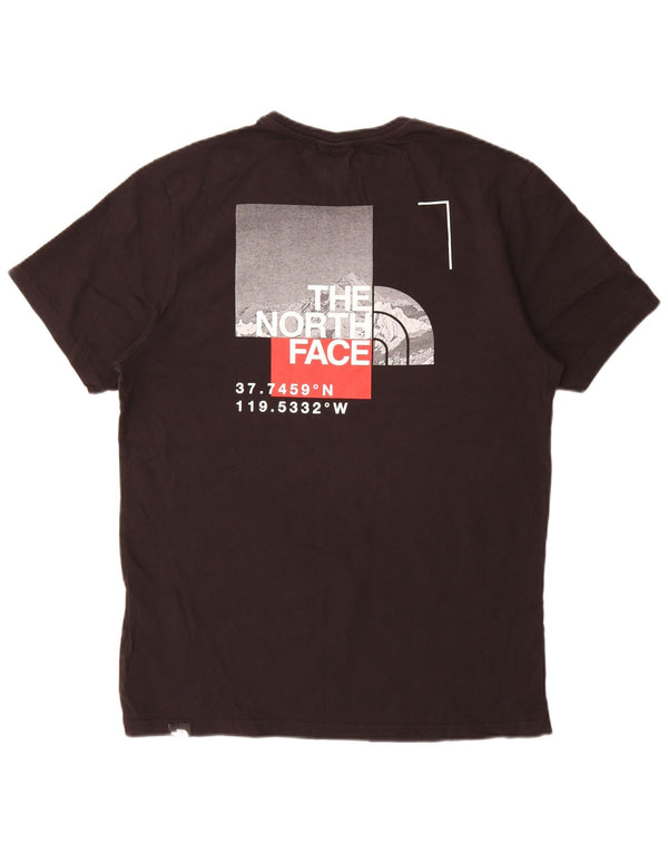 Ανδρικό γραφικό T-Shirt North Face Top Μεσαίο μαύρο βαμβακερό