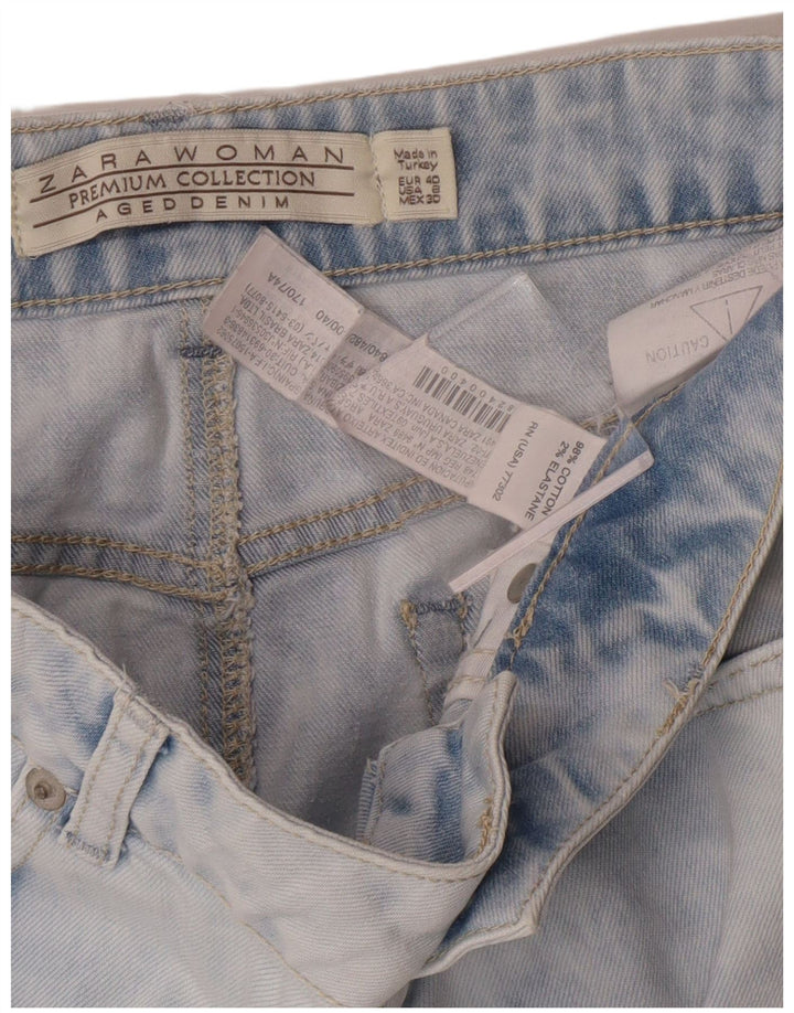 Zara Γυναικεία Acid Wash Τζιν φούστα EU 40 Medium W30 Blue Cotton Classic