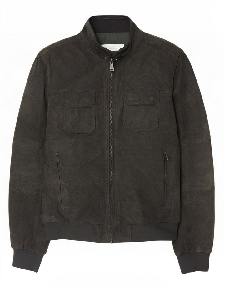Ανδρικό Suede Bomber Jacket Conbipel IT 54 XL Πράσινο