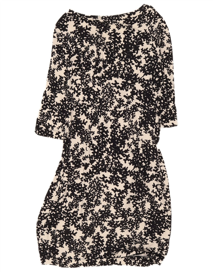 Hobbs Γυναικείο φόρεμα 3/4 με μανίκια UK 10 Small Black Floral Viscose