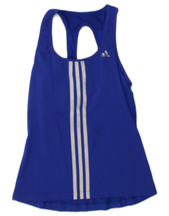 Adidas Γυναικείο γιλέκο Climacool Top UK 8 Small Blue Colorblock Nylon