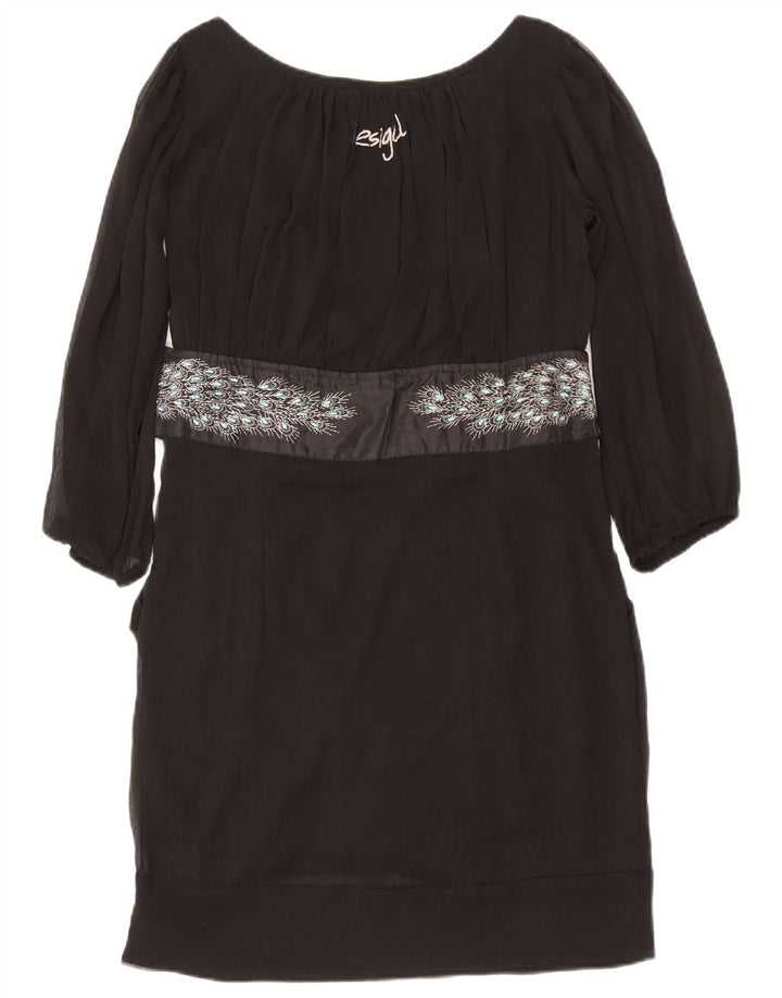 Desigual Γυναικείο φόρεμα Shift EU 42 Μεγάλο μαύρο Animal Print Polyester