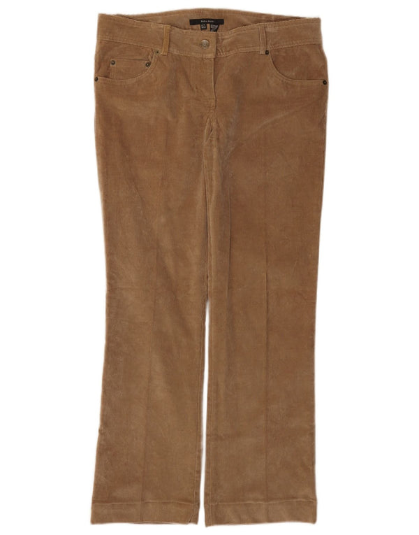 Zara Γυναικείο ίσιο κοτλέ παντελόνι EU 40 Medium W30 L29 Καφέ βαμβακερό
