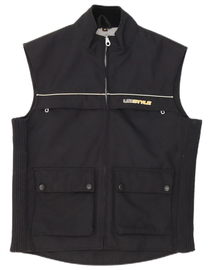 Vintage Mens Utility Gilet UK 38 Medium Black