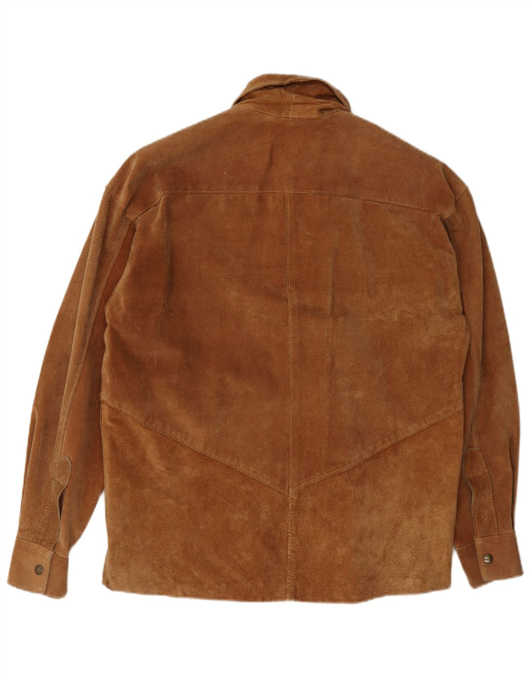 Vintage Ανδρικό Suede πουκάμισο Μικρό Καφέ