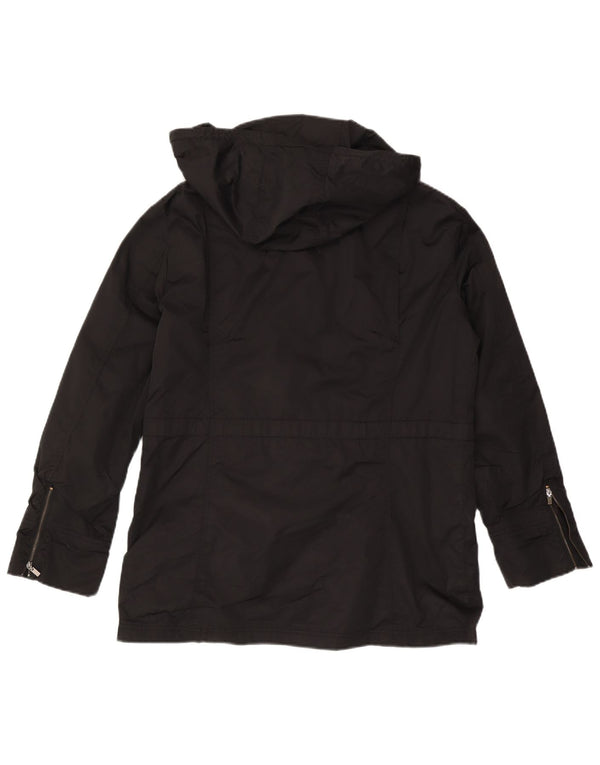 Zara Γυναικείο μπουφάν Parka με κουκούλα UK 18 XL Μαύρο βαμβακερό